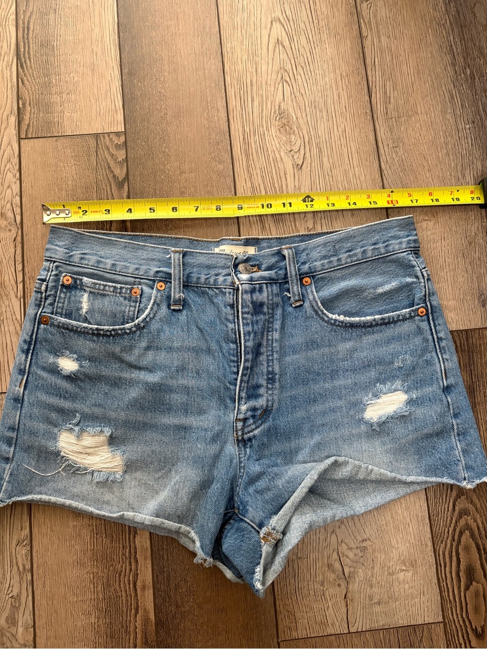 Madewell Relaxed Denim Shorts Homecrest Wash Ripped Size 28